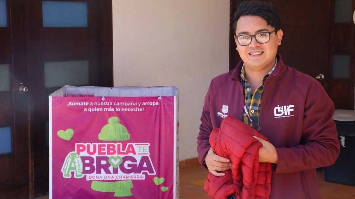 Pie de foto 046. INVITA CMERI A SUMARSE A LA CAMPAÑA “PUEBLA TE ABRIGA: DONA UNA CHAMARRA” DEL DIF PUEBLA CAPITAL